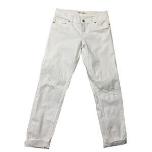 Levi's Women's Boyfriend Jeans 28 White Distressed‎ Denim Casual Trendy